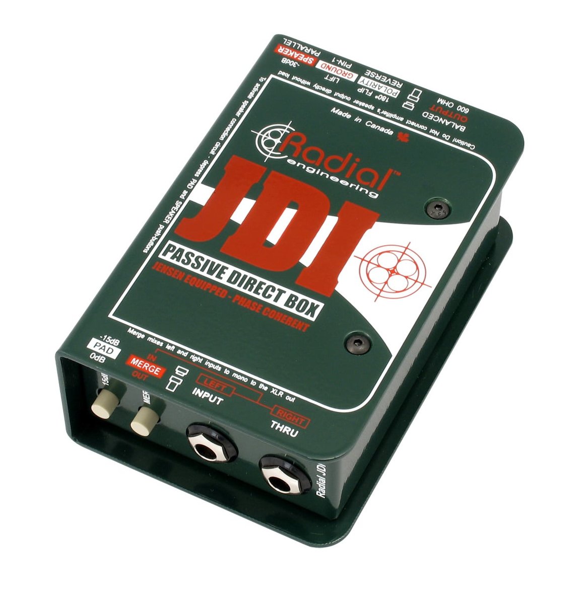 Radial Engineering Radial JDI Passive DI for acoustic guitar, bass and keyboards - Industry standard