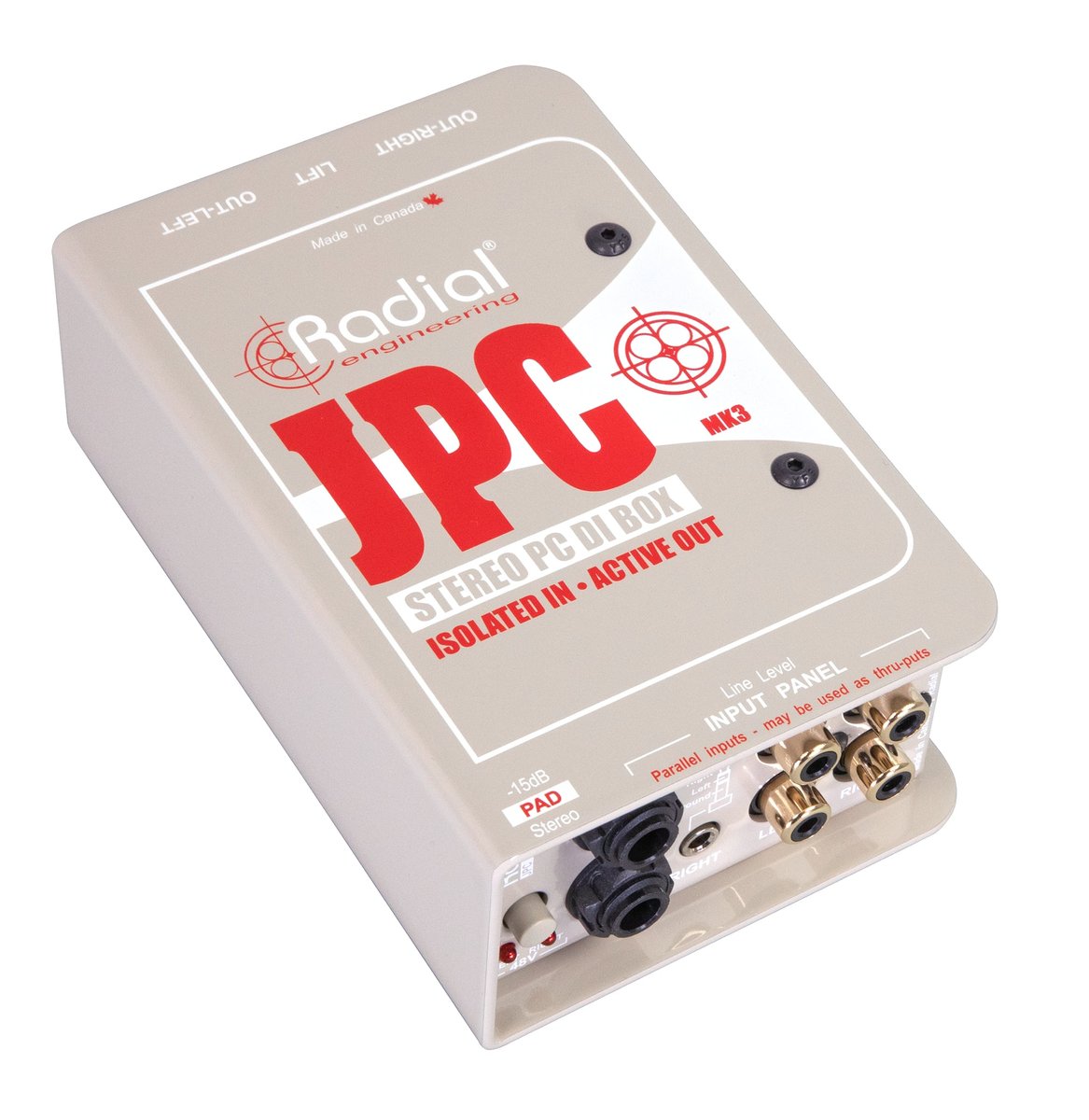 Radial Engineering Radial JPC Active DI, stereo inputs for laptops & CD players, phantom powered