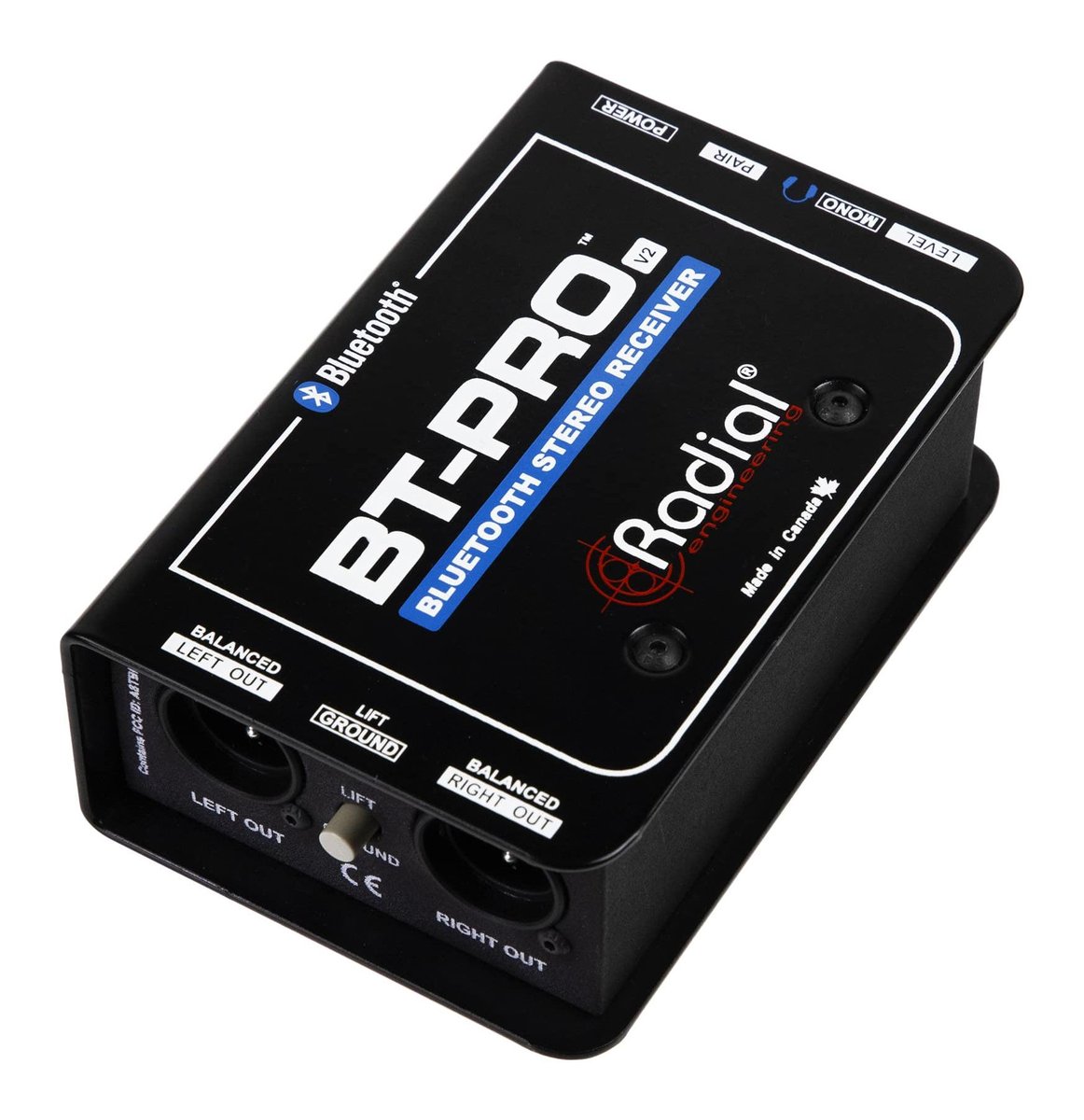 Radial Engineering Radial BT-Pro V2 BlueTooth wireless receiver with balanced stereo DI outputs