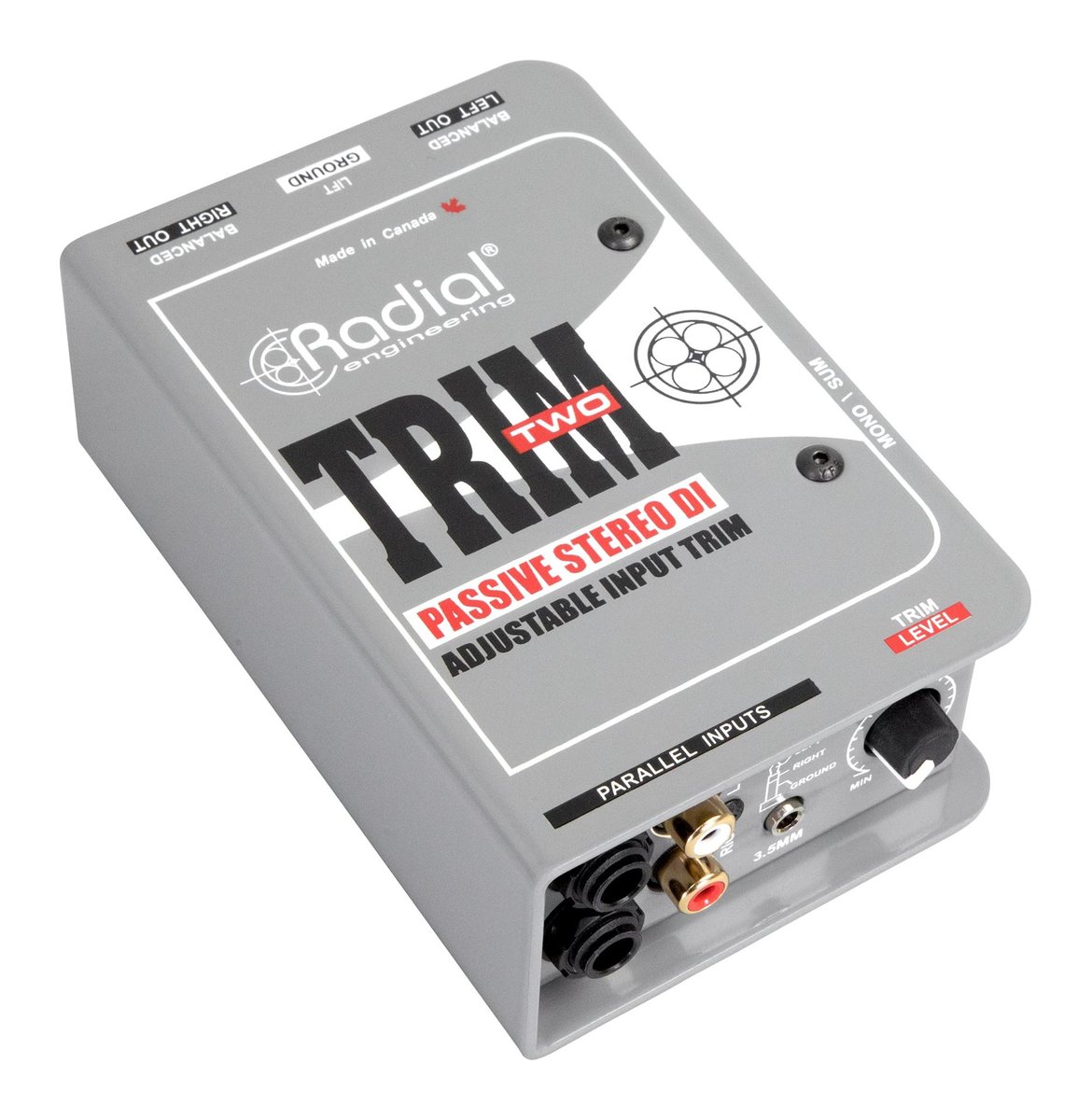 Radial Engineering Radial Trim-Two Passive DI for AV with level control, 2 channels with mono merge