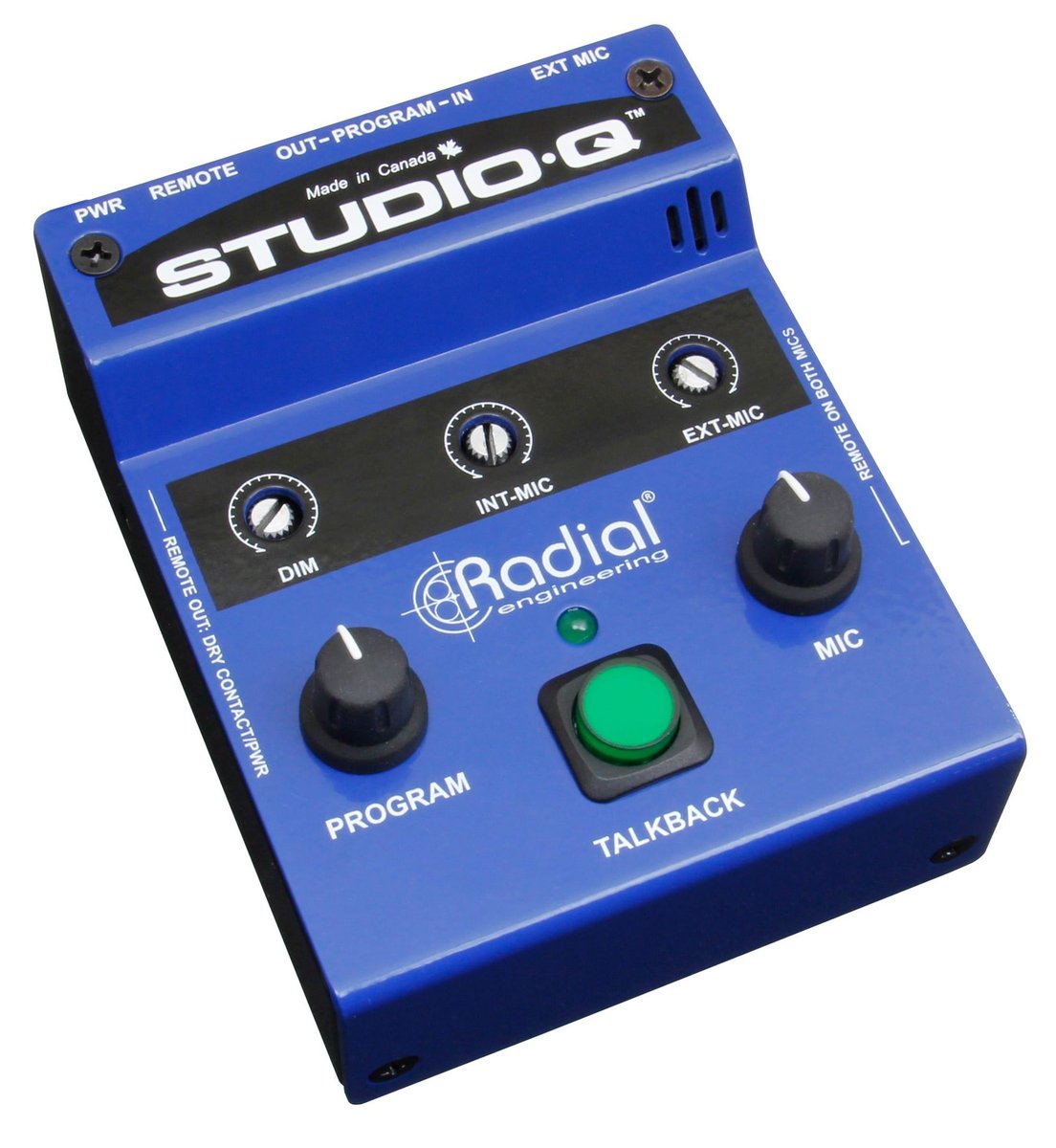 Radial Engineering Radial StudioQ Studio talkback with built-in mic, external mic input, and program input