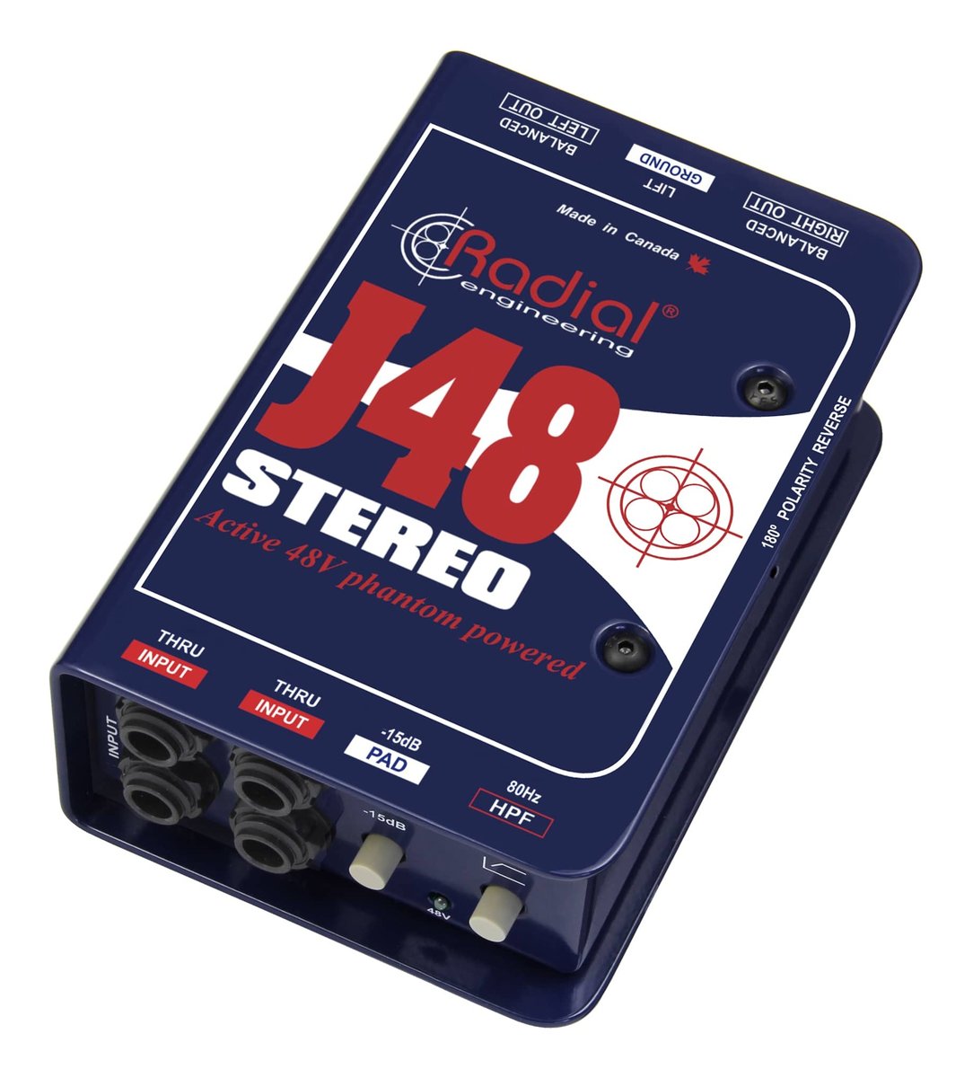 Radial Engineering Radial J48 Stereo Active DI, stereo for guitar & bass, extra headroom & high-pass filter