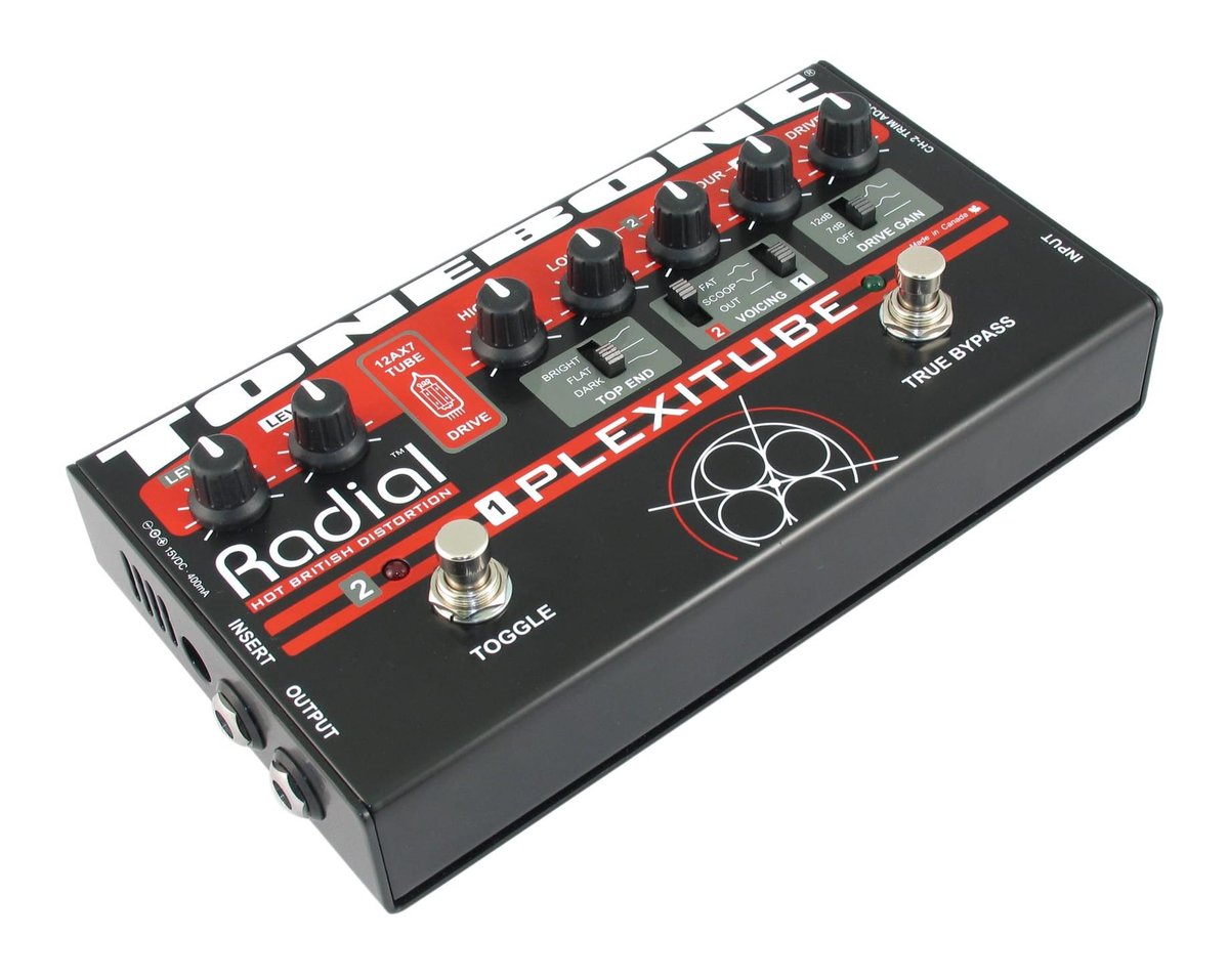 Radial Engineering Raidal Plexitube Tube distortion, British style 'clean-rhythm-lead' modes. PSU included