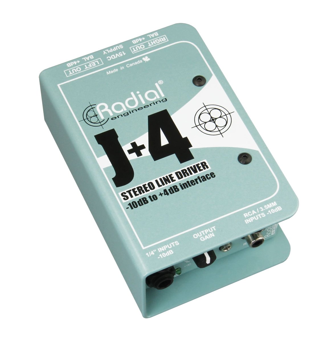 Radial Engineering Radial J+4 Active -10dB to +4dB stereo line driver with transformer isolated inputs