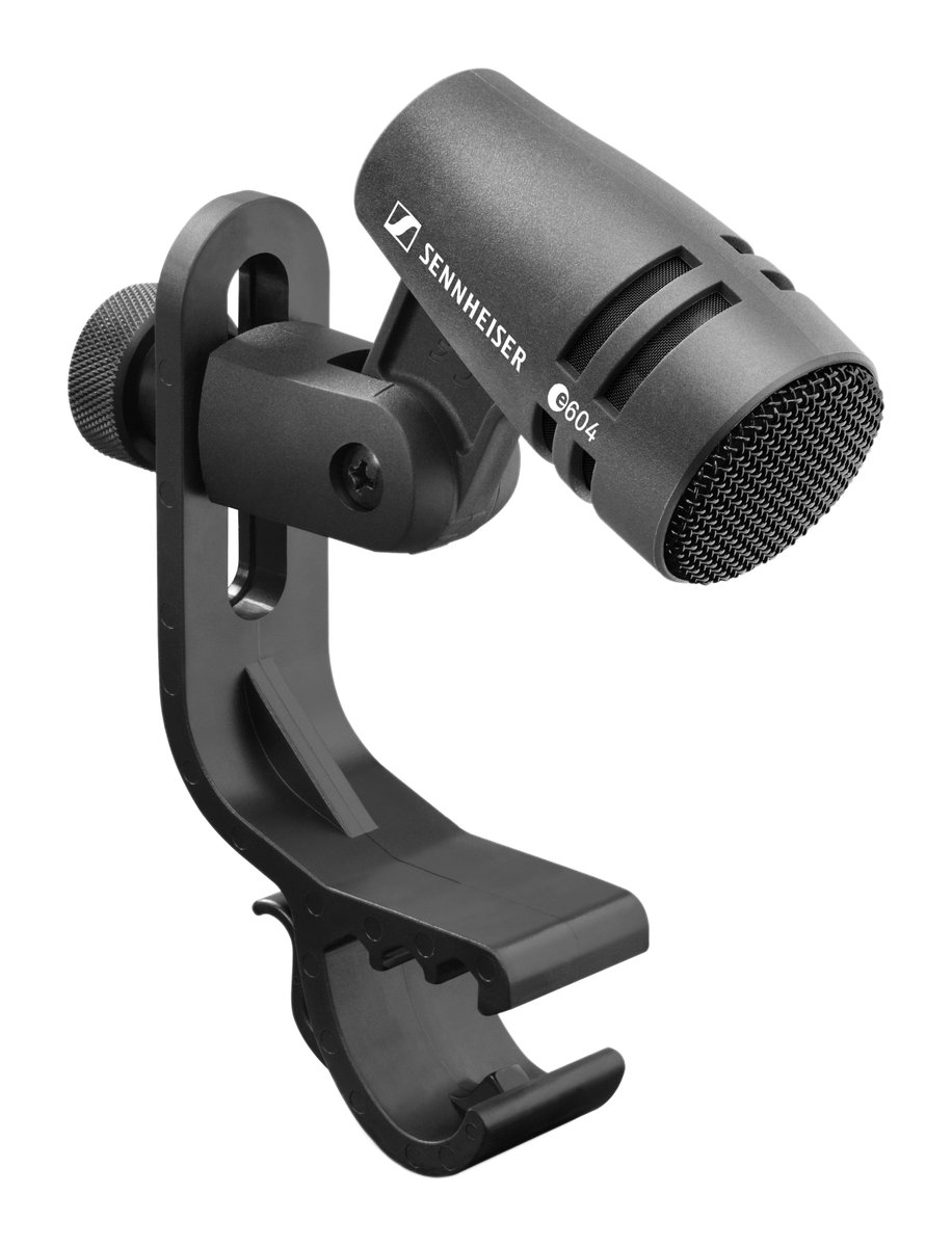 Sennheiser E 604 Dynamic Cardioid/Instrument Microphone with Pivot Mount, XLR-3M, 350 ohms