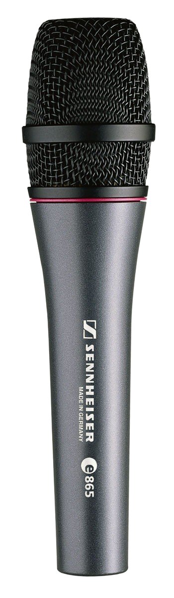 Sennheiser E 865 Super Cardioid Condenser Microphone, XLR-3M, Microphone Clip, Pouch