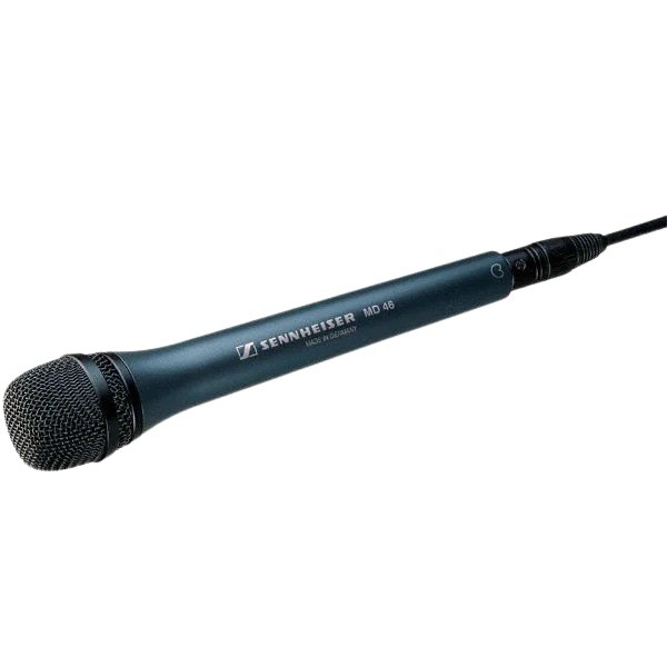 Sennheiser MD 46 Dynamic Cardioid Handheld Microphone, Low Wind/Handling Noise