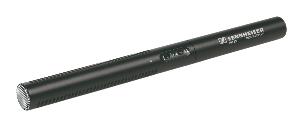 Sennheiser MKE 600 Video Camera Super Cardioid Microphone, Shockmount, Foam Windshield