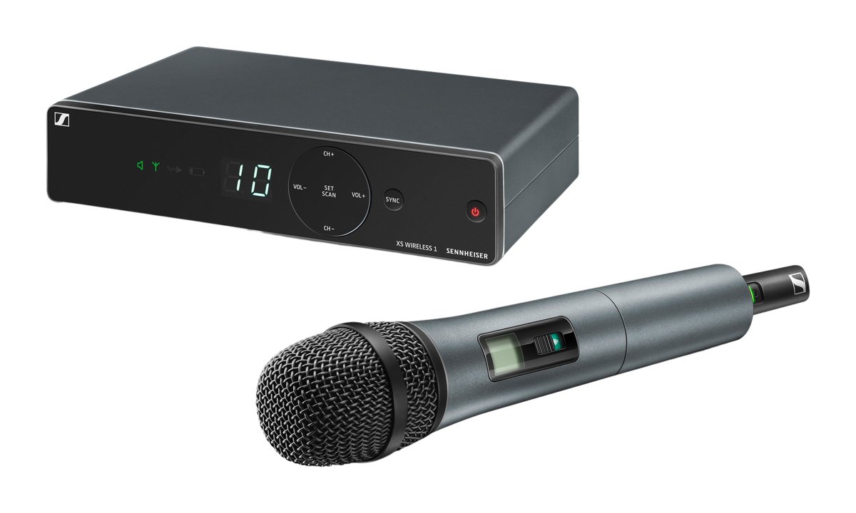 Sennheiser XSW 1-825-B Wireless Handheld Vocal Set, 10 Ch UHF, 614-638MHz