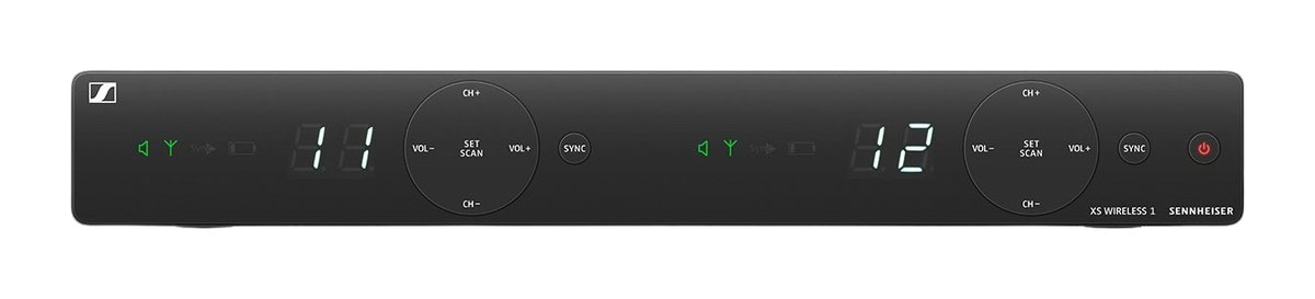 Sennheiser EM-XSW 1 DUAL-B Dual Channel Receiver for XSW 1, NT 12-5 CW Power Supply, 614-638MHz