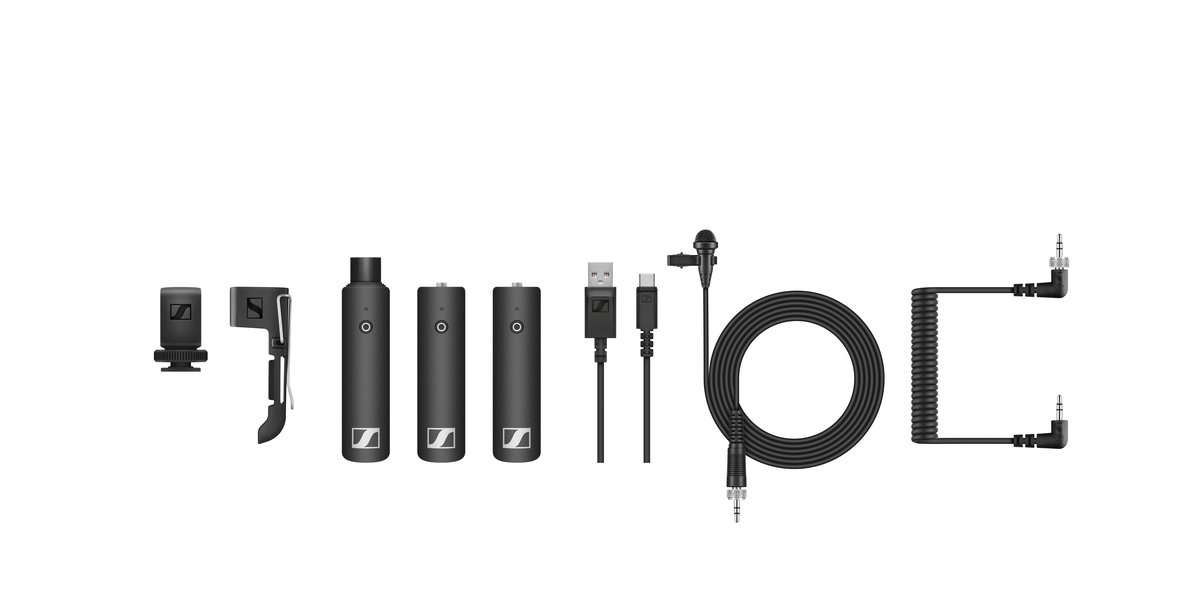 Sennheiser XSW-D Portable ENG Set Mini Jack RX, Mini Jack TX, XLR Female TX, ME 2-II, Coiled Cable