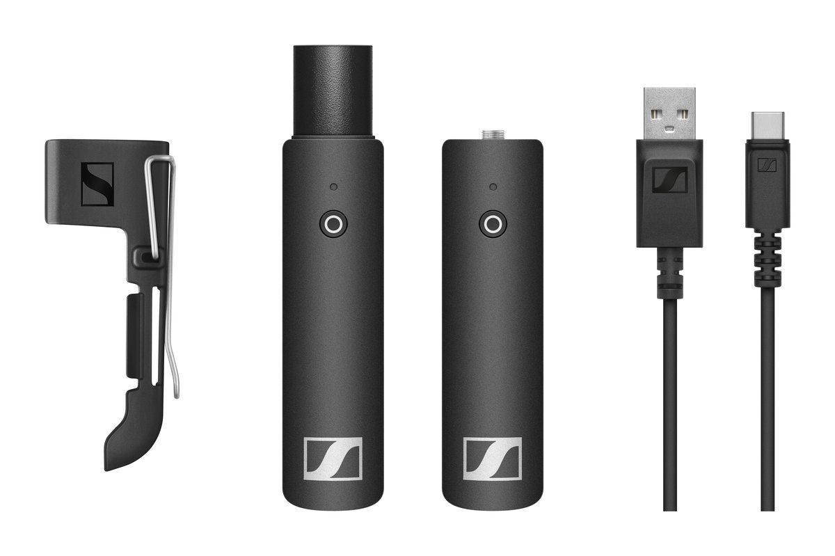 Sennheiser XSW-D Presentation Base Set, Mini Jack TX, XLR Male RX, Belt-clip, USB-A to USB-C Cable