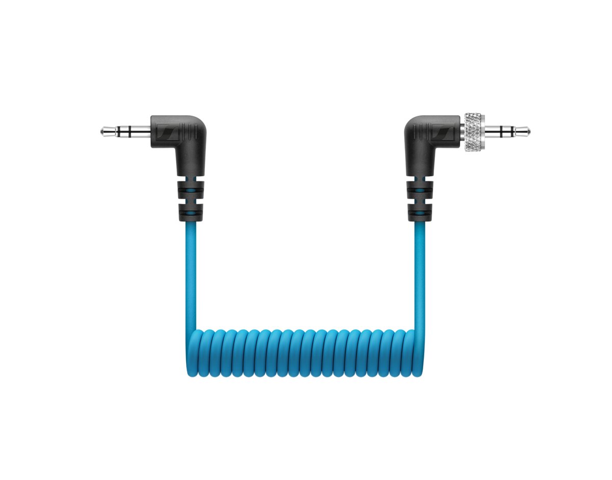 Sennheiser CL 35 TRS Coiled Cable, 3.5mm to 3.5mm Jack Plug, With Locking