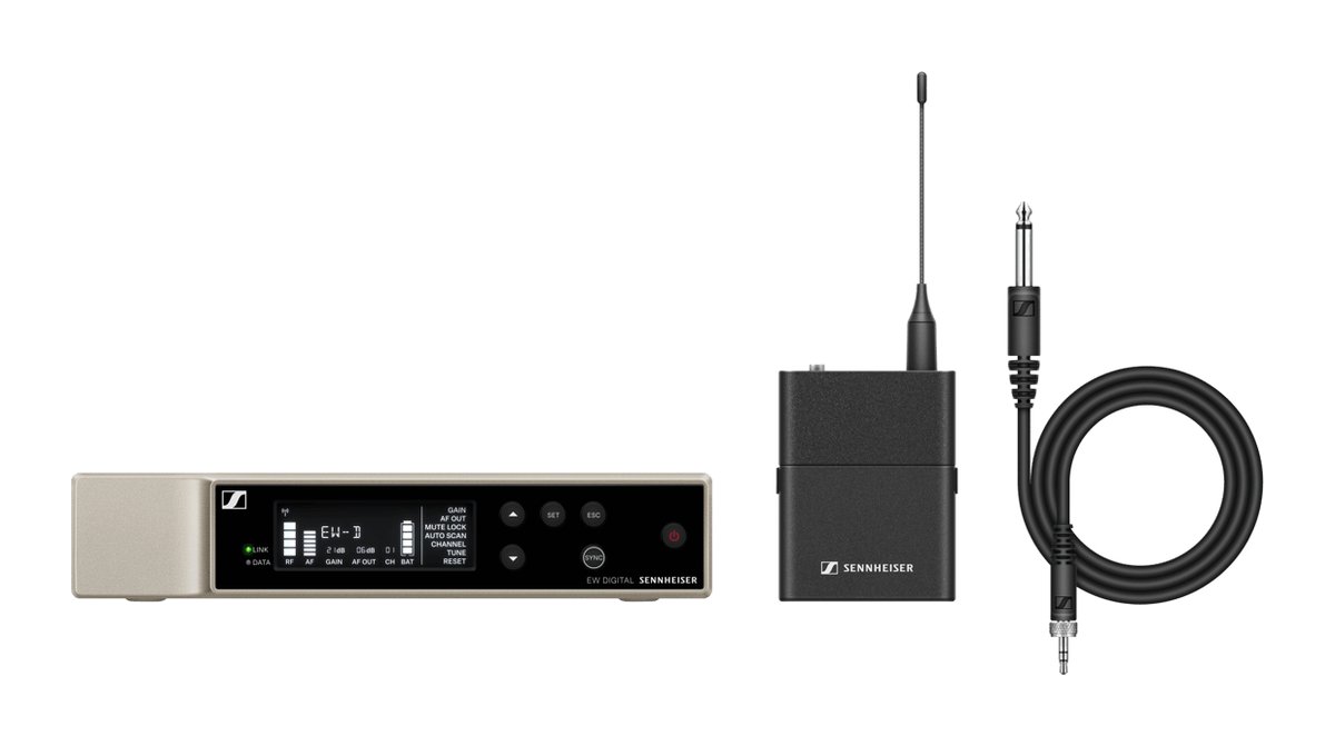 Sennheiser EW-D CI1 Set (S1-7), Receiver, Bodypack Transmitter, CI1 Instrument Cable, 606.2-662MHz