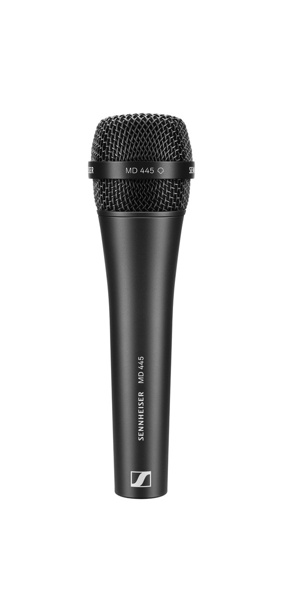 Sennheiser MD 445 Dynamic Super Cardioid Handheld Microphone, High Rejection, XLR-3M