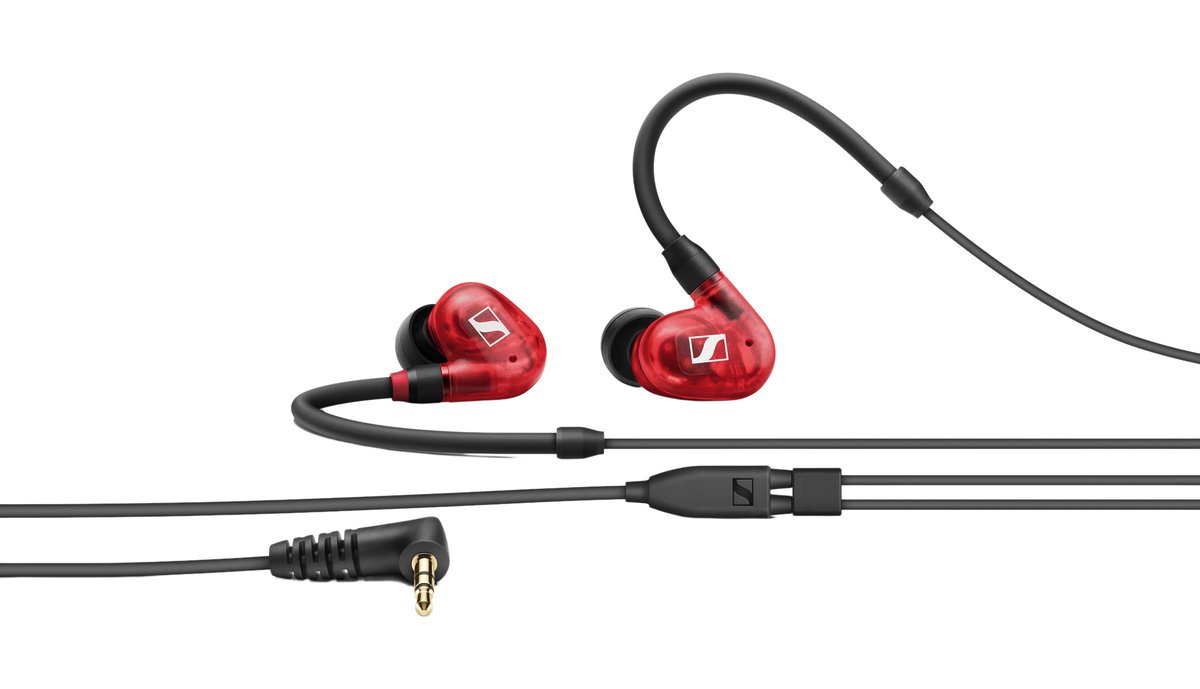 Sennheiser IE 100 PRO Red In-ear Headset, 1.3m Cable, Soft Pouch, Ear Adapters (S/M/L)