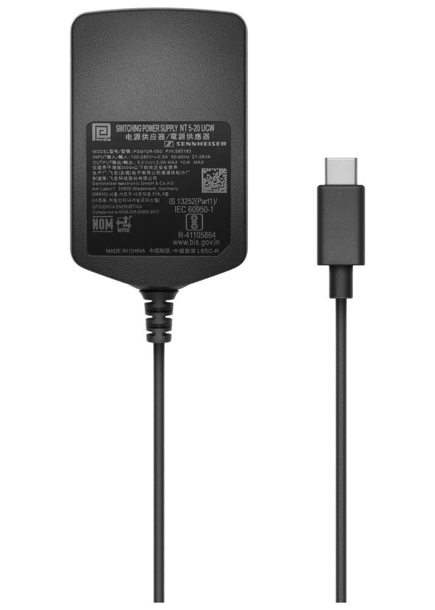 Sennheiser NT 5-20 UCW USB Power Supply, for L 70 USB Charger