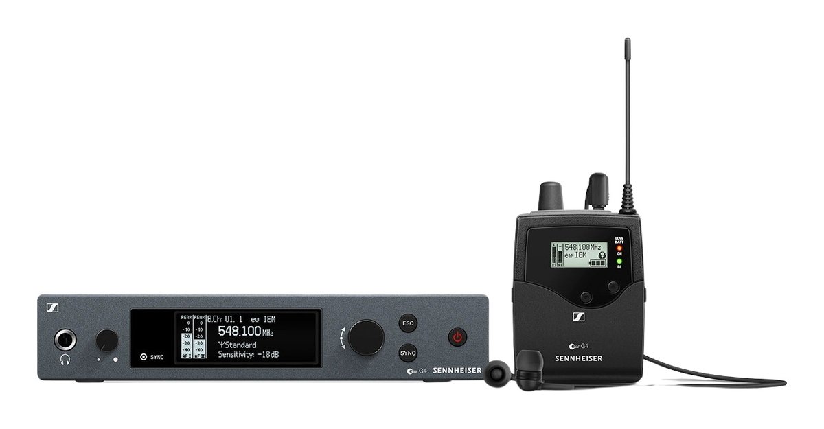 Sennheiser EW IEM G4-A Monitor Set, Evolution Wireless G4, EK IEM G4, SR IEM G4, 516-558MHz