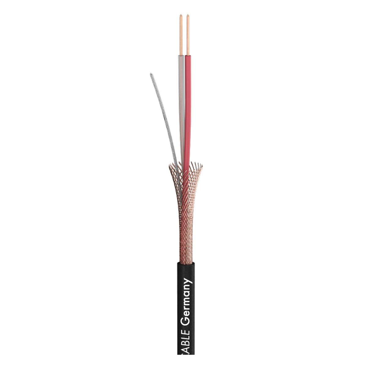 Sommer Cable Cicada SO-FD14 (2 x 0.14mm), black, drain wire + tin plated