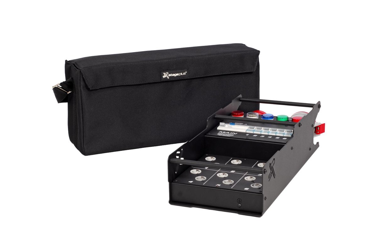 Stage Plus Power Cube 32-16 - 32 in - 30mA ELU - 12 x Amphenol HP (powerCON) C curve MCB Incl. Bag