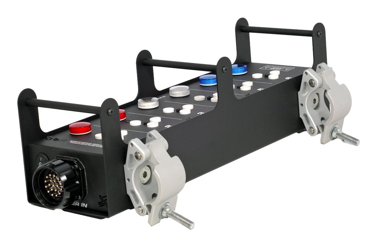 Stage Plus Truss Power - Socapex in/out - Output - 6x SA Plug Top - Indicators - Truss Mountable