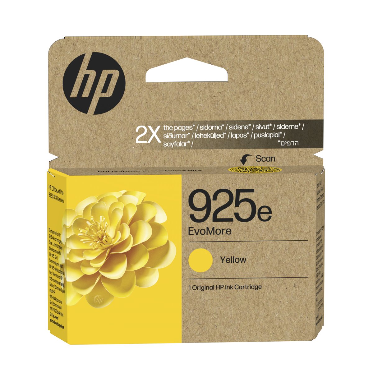 HP 925e Evomore Original Yellow Ink Cartridge For HP Officejet Pro 8120:8310 Series