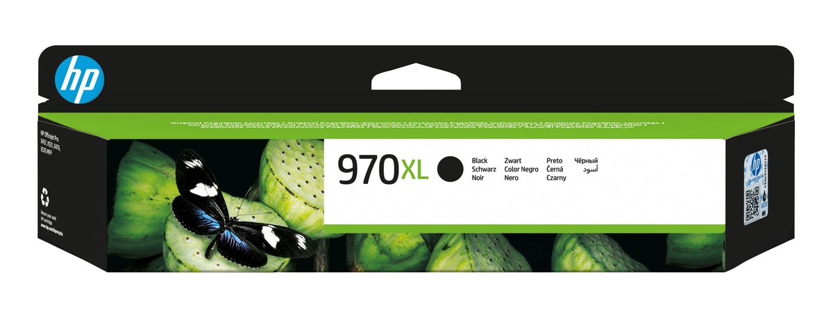 HP 970 Xl High Yield Original Black Ink Cartridge For HP Officejet Pro X451:x551: X476:x576 Mfp