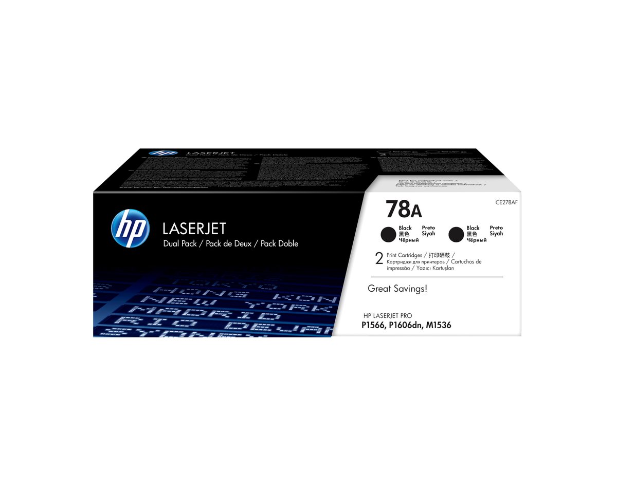 HP 78a Original Black Dual Pack Laserjet Toner Cartridge For HP Laserjet P1566:p1606:m1536 Mfp