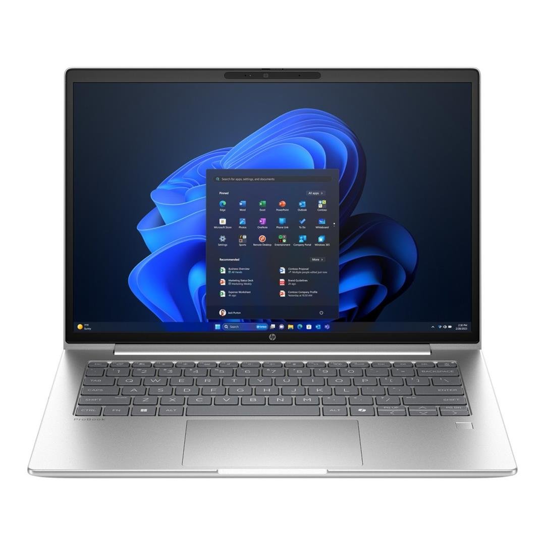 HP ProBook 4 G1i 14 (PL) + HP USB-C to RJ45 Adapter + HP Prelude 15.6 Backpack + HP Nano Lock , Intel® Core™ Ultra 5 225U Processor (12M Cache, up to 4.8 GHz) , 14" WUXGA LCD, UWVA, antiglare, WLED, 300 nits, Low Power, 62.5% sRGB for FHD Webcam (192