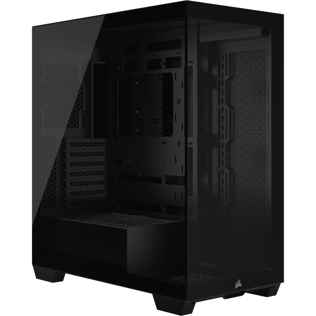 Corsair 3500X Tempered Glass Black Mid-Tower PC Case; 2x 3.5'' | 2x 2.5'' Drive Bays; Up to 360mm Radiator compatible