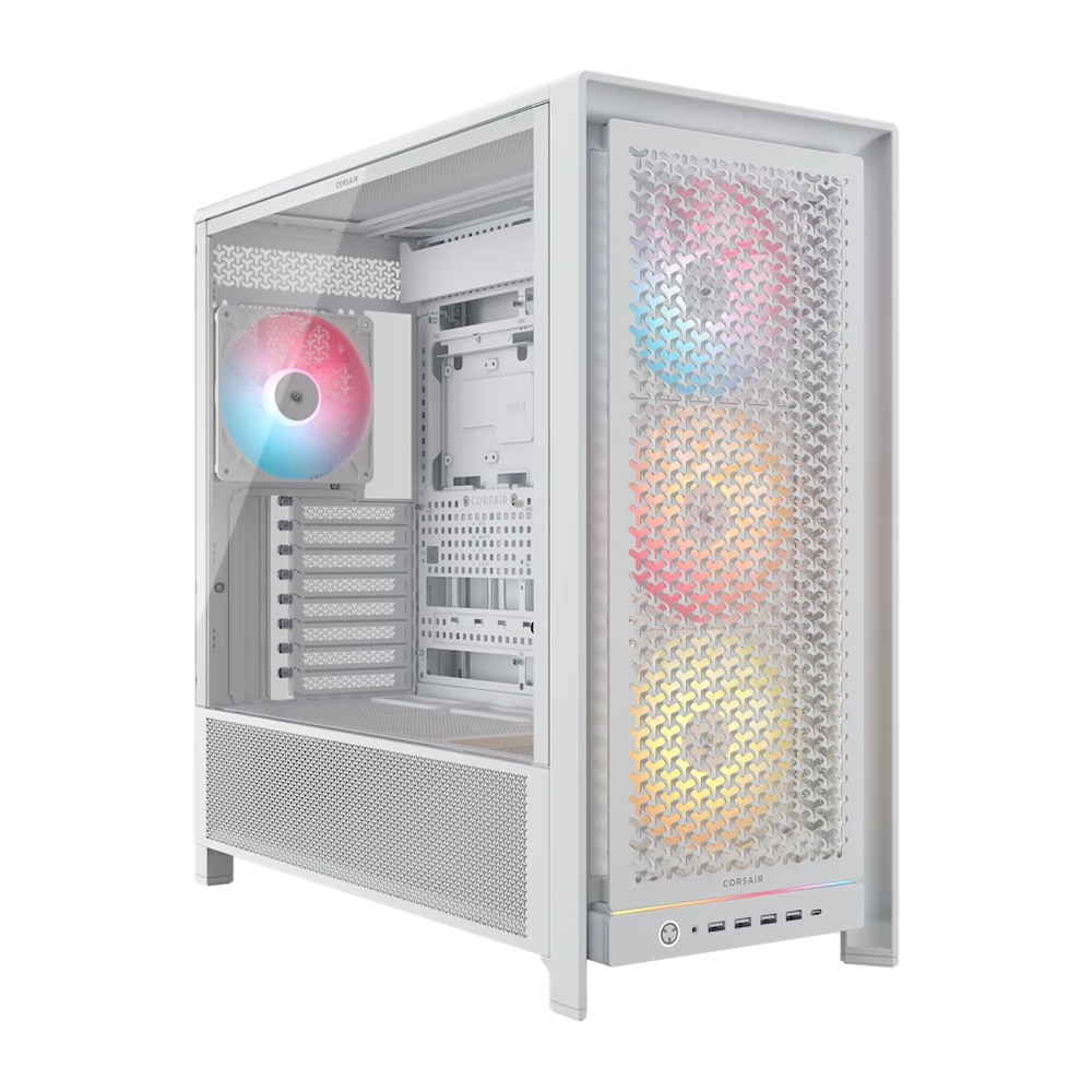 Corsair FRAME 5000D ARGB RS Mid-Tower PC Case; 4x 4x RS140 ARGB Fans; 2x 2.5'' ; 1x 3.5'' ; White.