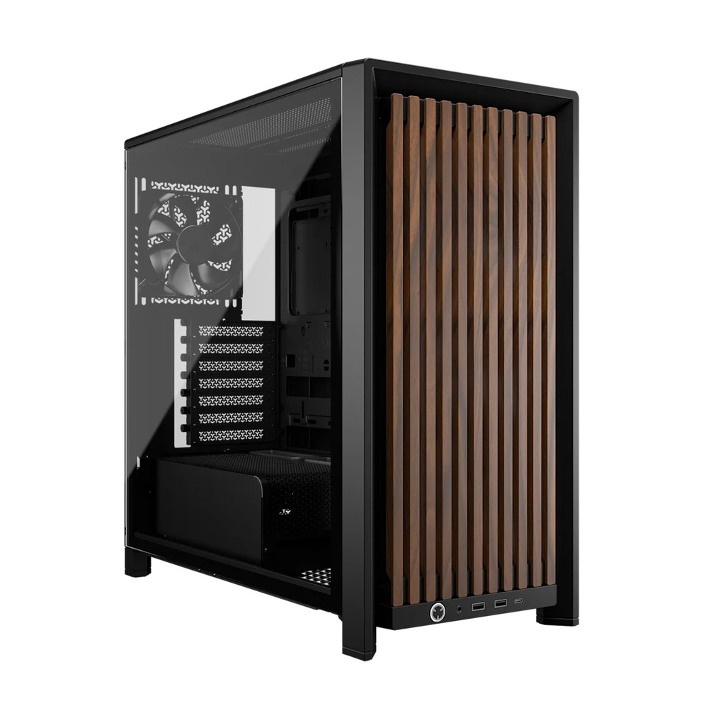 Corsair FRAME 4000D RS WOOD Modular High Airflow Mid-Tower PC Case; 4x RS Fans; Black & Walnut.