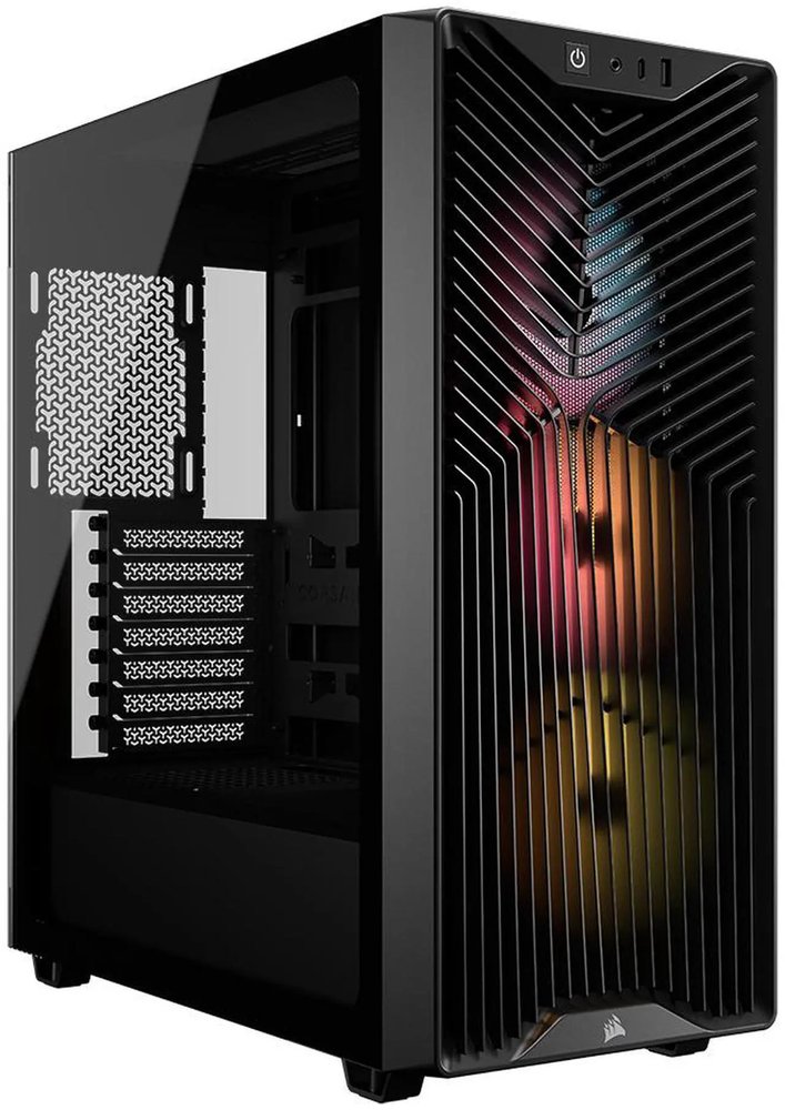 Corsair 3200D RS ARGB Mid-Tower PC Case; 3x RS120 ARGB fans incl - Black.