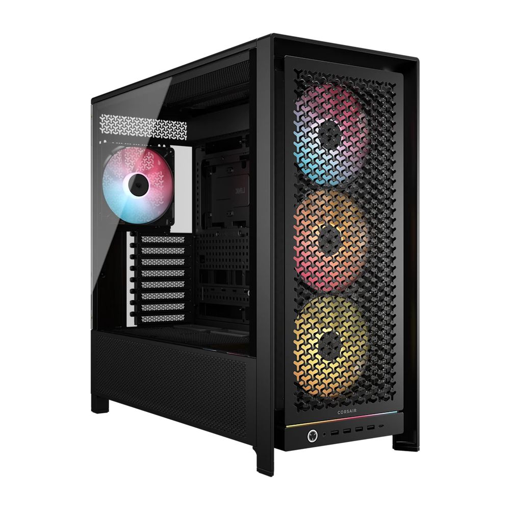 Corsair FRAME 5000D RS ARGB Mid-Tower PC Case; 4x RS140 ARGB Fans; 2x 2.5'' ; 1x 3.5'' ; Black.