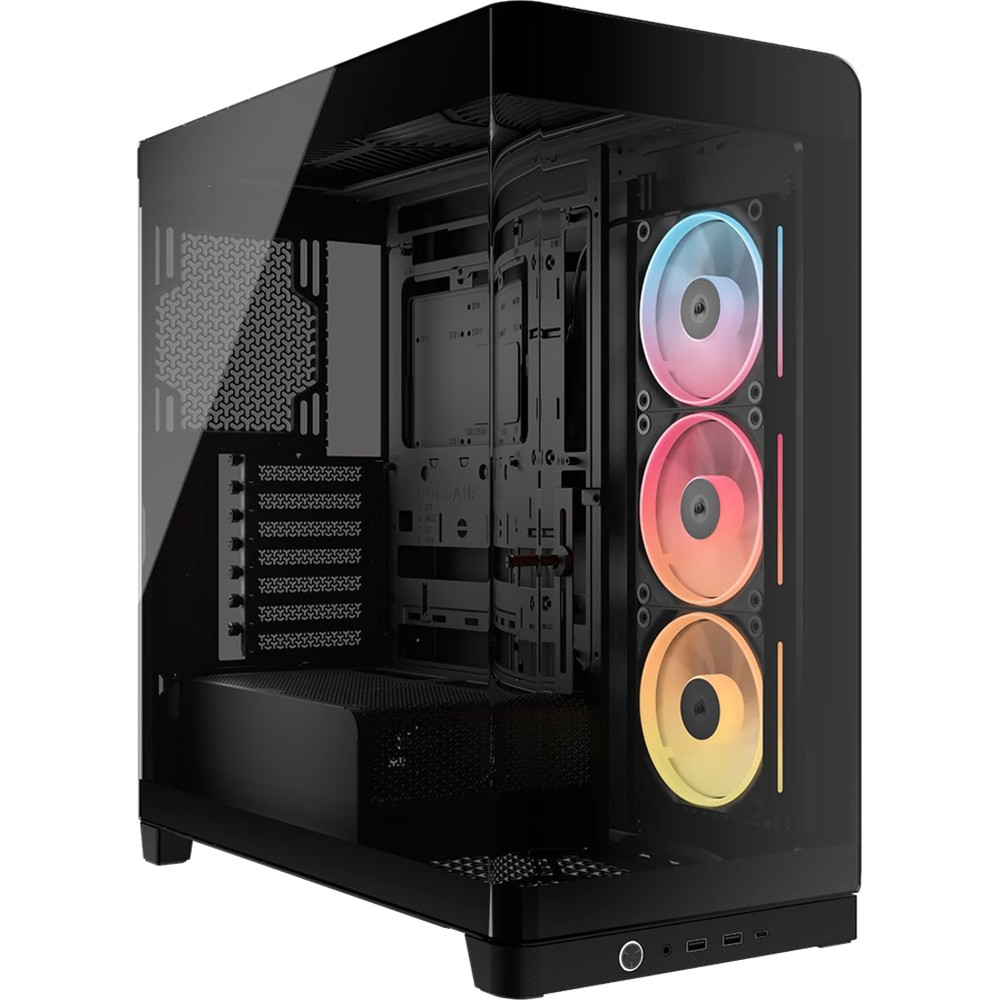 Corsair FRAME 4500X LX-R RGB LINK Panoramic Glass Mid-Tower PC Case; 3x RGB Fans Inclided; 4x 2.5'' ; 2x 3.5''; Black