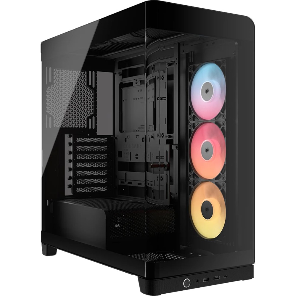 Corsair FRAME 4500X RS-R ARGB Panoramic Glass Mid-Tower PC Case;includes 3x RS120-R ARGB Fans ; 4x 2.5'' ; 2x 3.5'' Black