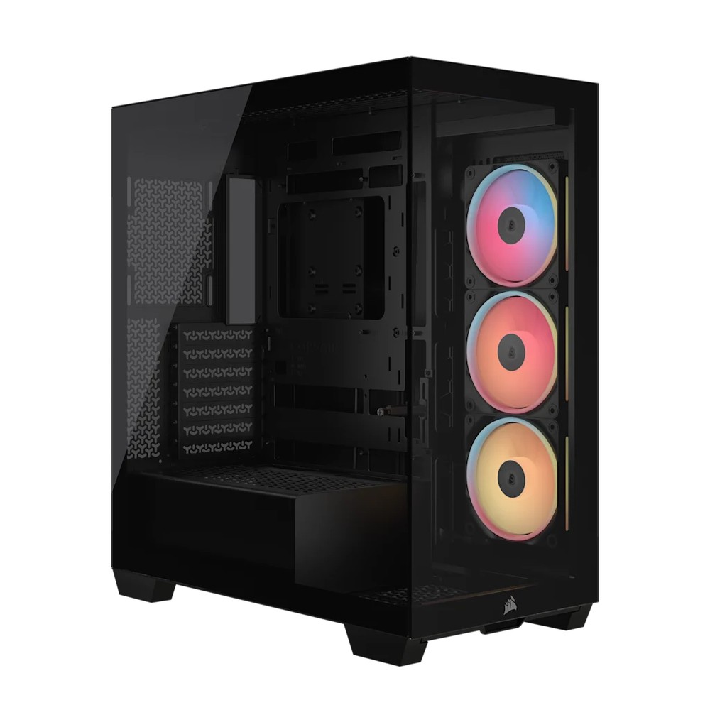 Corsair 3500X LX-R RGB iCUE LINK Tempered Glass Mid-Tower PC Case; 3x Fans included; 2x 2.5'' ; 2x 3.5''; Black