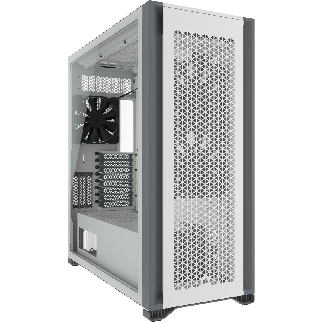 Corsair 7000D Airflow White Tempered Glass Mid-Tower; 6x 3.5'' | 4x 2.5'' Drive Bays ; 480mm Radiator Compatible; 3x140mm fan incl