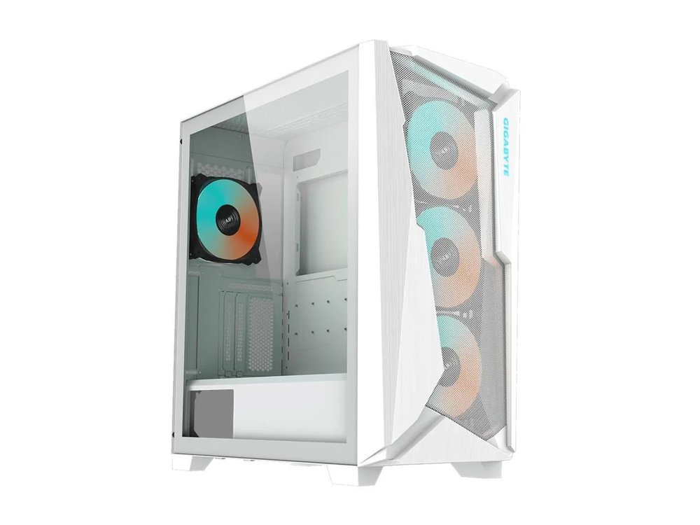 Gigabyte C301 Glass ATX Chassis; 2x 3.5'' | 2x 2.5'' Drive Bays; 360mm Radiator compatible; 4x 120mm fan incl; White