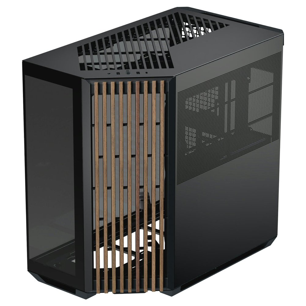 Aerocool APNX V1 premium Black and Wood mid-tower ATX case -Supports up to 10 fans - 6x2.5'' or 2x 3.5'' - 360mm radiator -