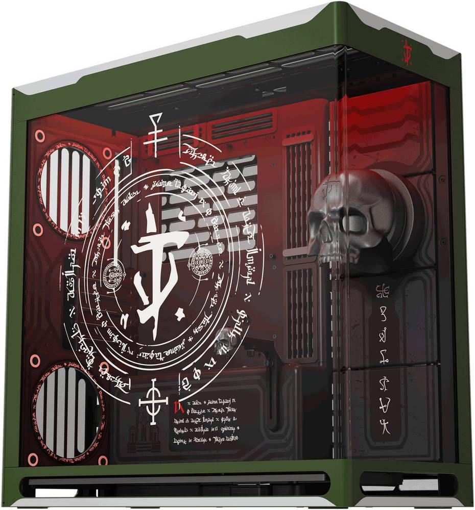 Aerocool HAVN HS 420 Base Edition Doom Edition EATX case - Supports up to 11 fans (0 incl) - 4x 3.5'' or 8x 2.5'' - 420mm Radiat