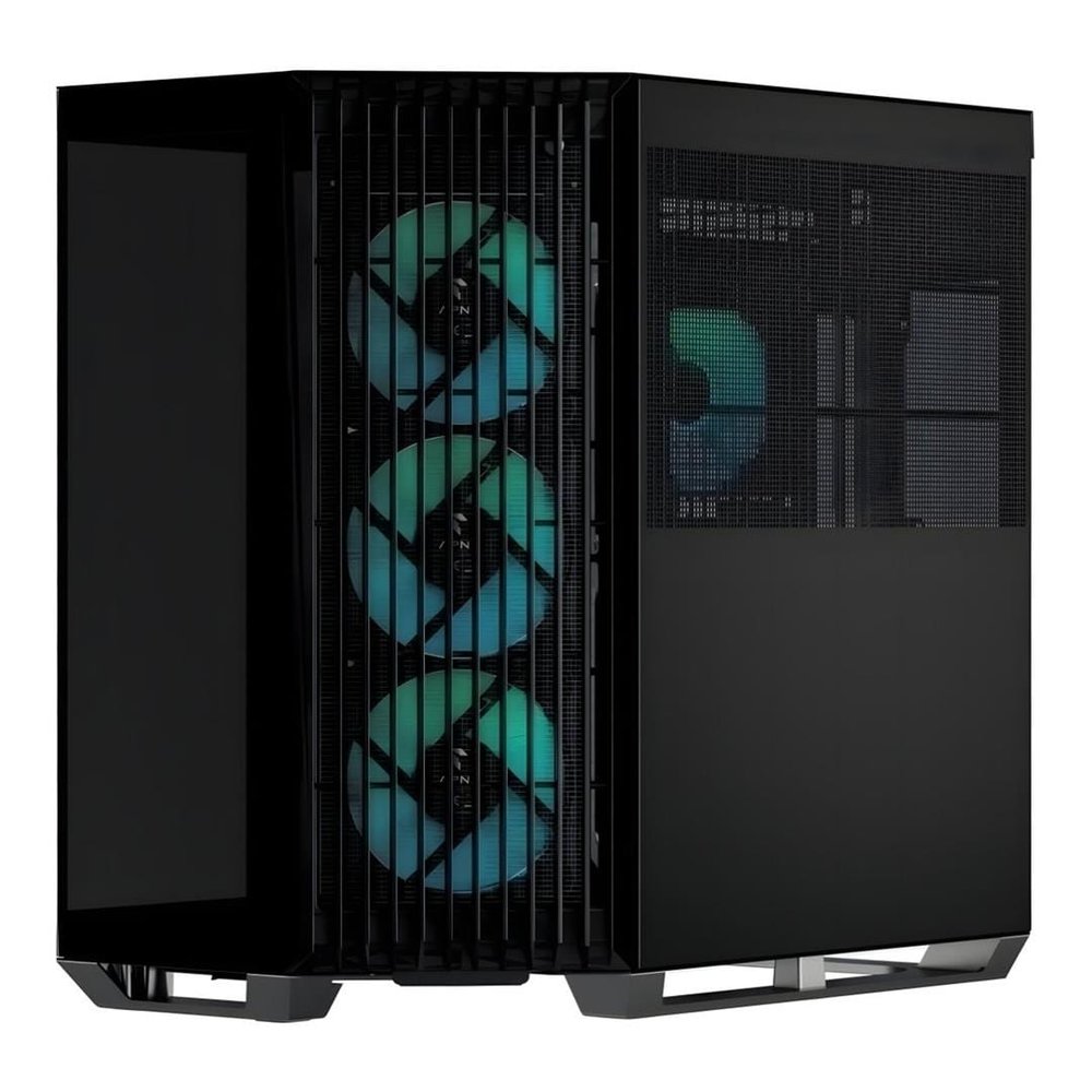 Aerocool APNX V1 premium Black mid-tower ATX case -Supports up to 10 fans - 6x2.5'' or 2x 3.5'' - 360mm radiator; 4 fans +Hub