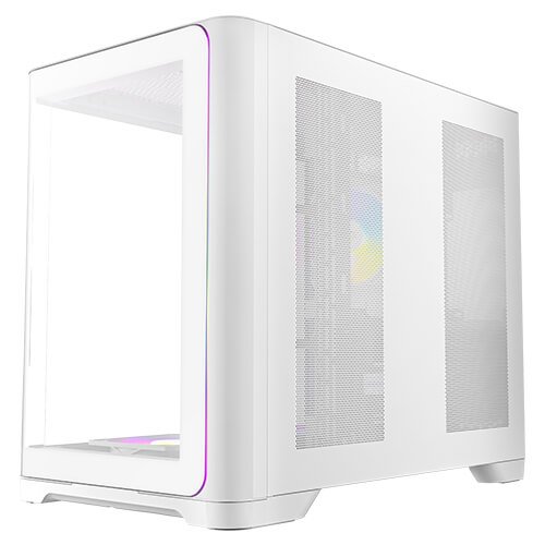 Antec C5 CURVED ARGB ATX | Micro-ATX | ITX ARGB Dual Chamber Mid-Tower Gaming Chassis - White