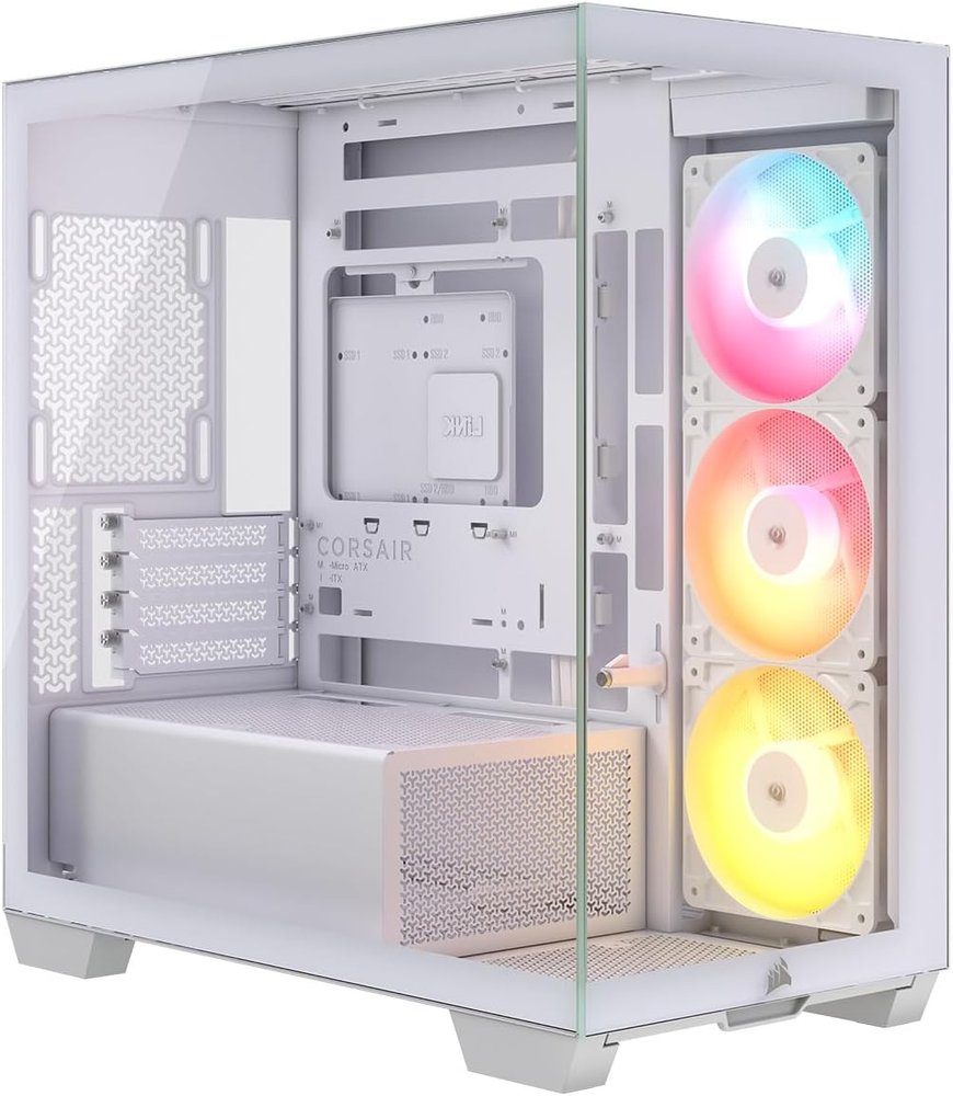 CORSAIR 2800X RS-R ARGB Micro-ATX PC Case, White