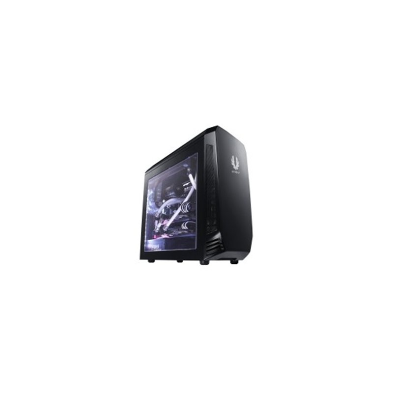 Bitfenix AEG-300-KKWN1 AEgis core- blacK + Windowed + Icon disply , with 3-speeds fan controller , closed panels for noise shielding , with reservoir bracket + pump bracket , 200mm width slim design , no psu ( bottom placed + multi-direction psu design ) , 2x usb 3.0 + audio in/out - 4x 3.5" internal + 4x 2.5" internal ( 1x2.5" + 2x 3.5" drive cages ) - 1x 120mm fan upto 8 - micro-ATX
