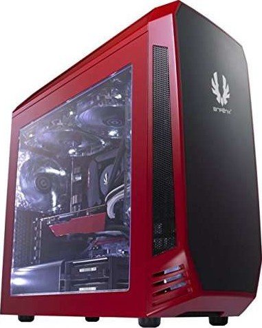 Bitfenix AEG-300-RKWL1 AEgis - Red + Windowed + Icon disply , with programmable icon display ( 240x320 2.8" TFT LCD ) + 3-speeds fan controller , closed panels for noise shielding , with reservoir bracket + pump bracket , 200mm width slim design , no psu ( bottom placed + multi-direction psu design ) , 2x usb 3.0 + audio in/out - 4x 3.5" internal + 4x 2.5" internal ( 1x2.5" + 2x 3.5" drive cages ) - 1x 120mm fan upto 8 - micro-ATX