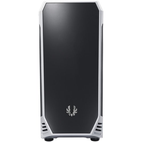 Bitfenix AEG-300-WKWN1 AEgis core - White + Windowed + Icon disply , with 3-speeds fan controller , closed panels for noise shielding , with reservoir bracket + pump bracket , 200mm width slim design , no psu ( bottom placed + multi-direction psu design ) , 2x usb 3.0 + audio in/out - 4x 3.5" internal + 4x 2.5" internal ( 1x2.5" + 2x 3.5" drive cages ) - 1x 120mm fan upto 8 - micro-ATX