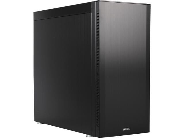 Lian-li pc-B16 , midi tower , Black , with lockable front door + sound dimmer foam on all panels , No psu ( bottom placed design ) , support for 420mm very long cards , made in Taiwan , hairline brush anodized aluminum ; 4x usb3.0 + audio in/out , 4/1x 5.25" , 6/9x 3.5" hidden ( tool-free anti-vibration removable - side accessed ) , 1x 2.5" - 4x120mm fan with washable filter upto 6 - atx