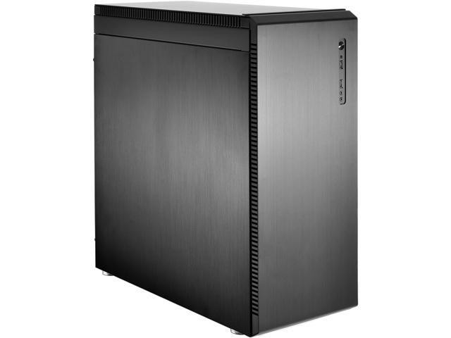 Lian-li pc-J60 , midi tower , Black , No psu ( bottom placed design - with psu bracket - 180 reversable ) , support dual radiator ( 120x360 + 120x240mm ) / 160mm high cpu cooler / 410mm long vga card , dual chamber design with cover , removable front+top panel , made in Taiwan , hairline brush anodized aluminum ; 2x usb3.0 + audio in/out , 5x 3.5" hidden ( tool-free anti-vibration removable - side accessed ) , 1x 2.5" - 1x140mm + 2x120mm fan with washable filter upto 6 - atx