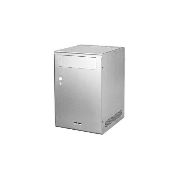 Lian-li pc-Q07 + Usb3.0 mini-itx chassis , Silver , No psu ( use optional standard psu , with psu bracket , 180 reversable for psu fan facing cpu or side panel ) , mini size ( 193x280x208mm ) , made in Taiwan , hairline brush anodized aluminum , removable mb side panel ; 2x front usb3.0 - 2/0x 3.5" + 1/3x 2.5" hidden , 2x expansion slot - only for mini-itx